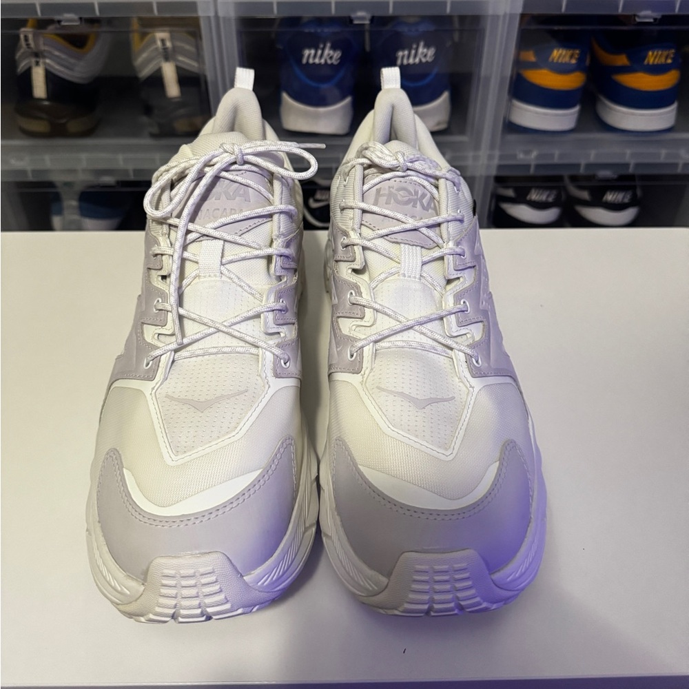Hoka ANACAPA LOW GRX White and Gray Running Shoes
